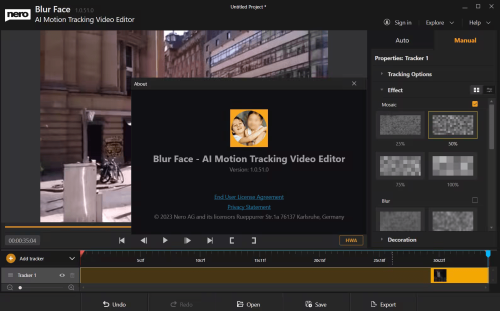 Nero Blur Face AI Motion Tracking Video Editor1
