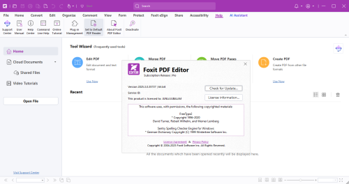 foxit 2025 about