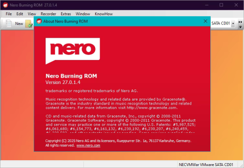 Nero Burning ROM about